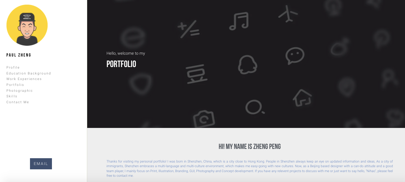 A portfolio website that's not using a custom domain A portfolio website that's not using a custom domain